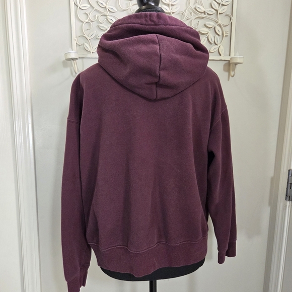 Calvin Klein Sequin Monogrammed burgandy Hoodie Size MED - Picture 2 of 6